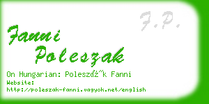 fanni poleszak business card